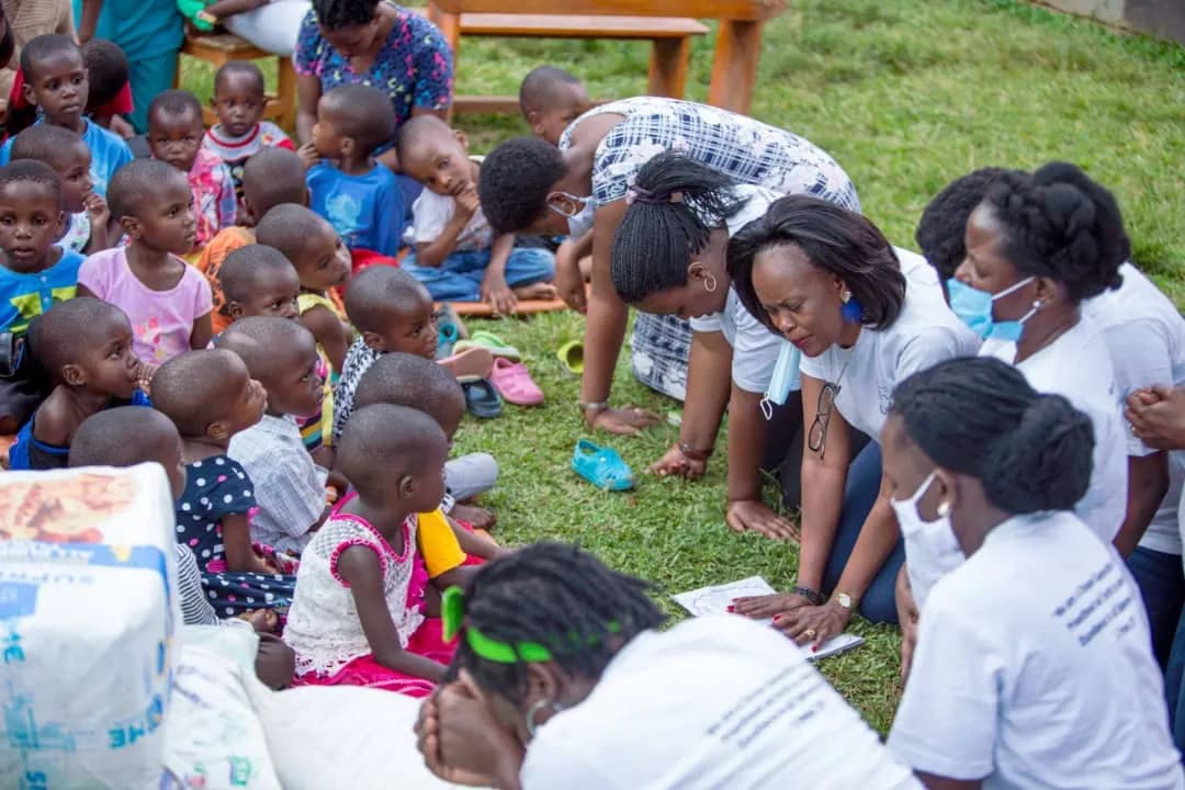 Beautiful Ones in MDP Visit to Agape Babies Home, Nalukolongo